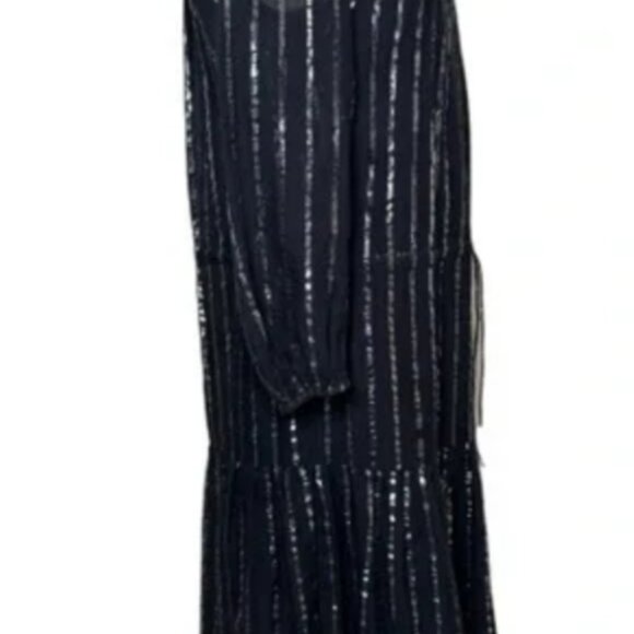 ISABEL MARANT ETOILE SILVER METALLIC STRIPES DRESS SIZE FR 36, US SMALL - Picture 5 of 5